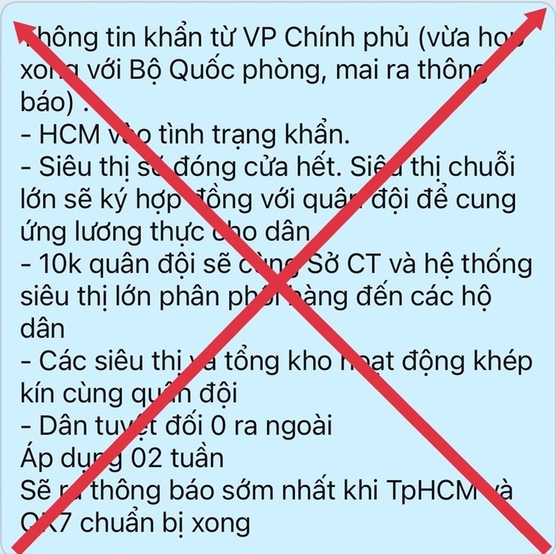 Thông tin ‘TPHCM vào tình trạng khẩn’ là bịa đặt - ảnh 1