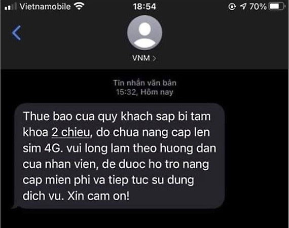 Cảnh báo lừa đổi SIM 4G để đánh cắp thông tin - ảnh 2