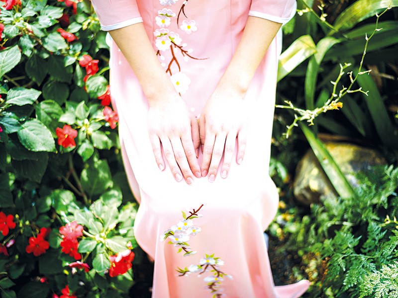 Ðộc đáo áo dài Tết năm Sửu - ảnh 2