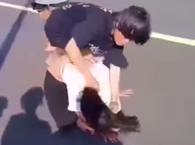 Quảng Nam: Nữ sinh lớp 8 đánh và lột đồ nữ sinh lớp 7 trên cầu - ảnh 1