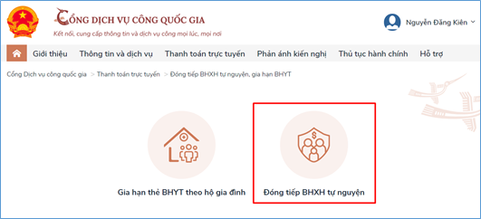 Hướng dẫn đóng bảo hiểm xã hội tự nguyện, gia hạn thẻ BHYT trực tuyến - ảnh 9