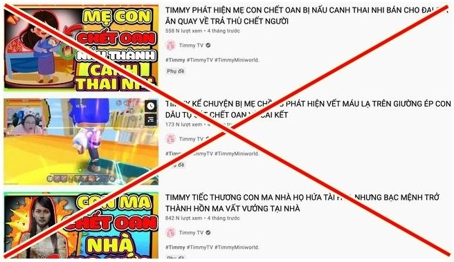 Xử lý nghiêm kênh YouTube Timm có nội dung độc hại cho trẻ em  - ảnh 1