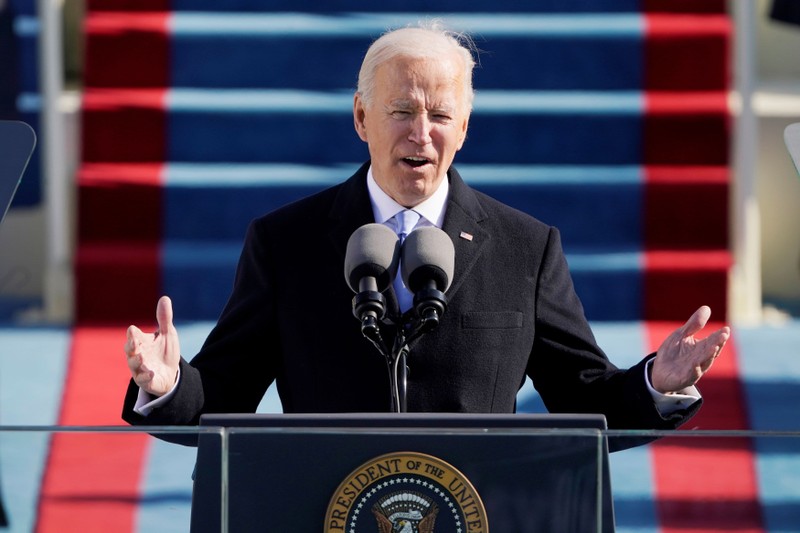 Bài phát biểu nhậm chức ấn tượng của ông Biden - ảnh 1