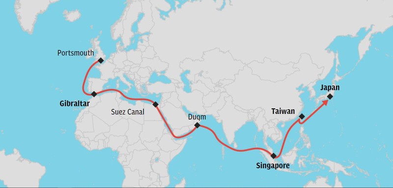 Đến Biển Đông, nhóm tàu sân bay Anh sẽ 'né' eo biển Đài Loan - ảnh 2