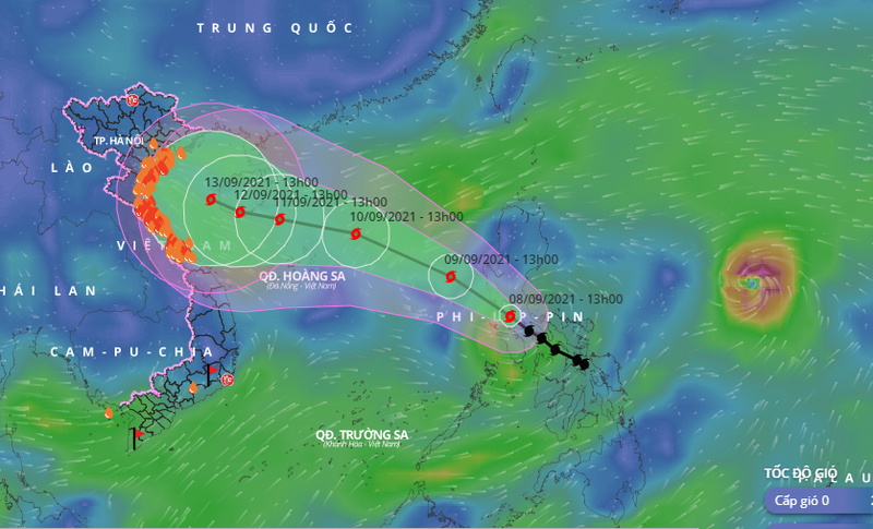 Bão Chanthu cấp 13-14 tác động tới bão Conson thế nào khi cách xa 1.100 km? - ảnh 1