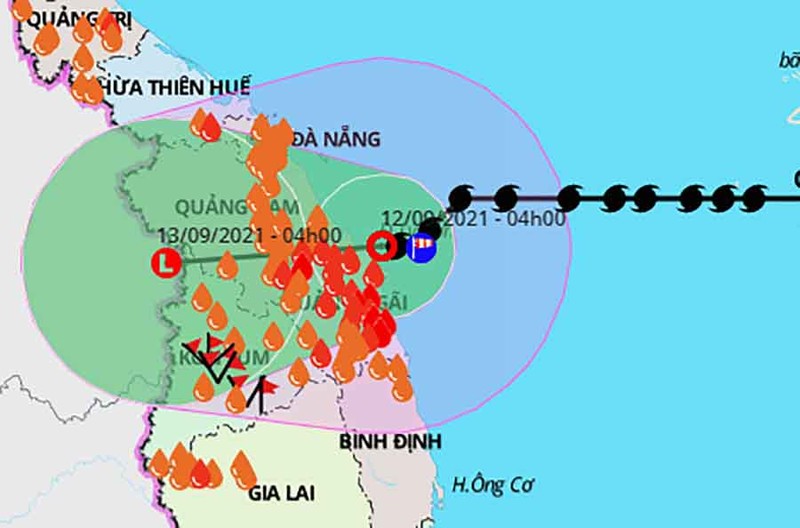 Bão số 5 thành áp thấp nhiệt đới trên vùng biển Đà Nẵng - Bình Định - ảnh 1