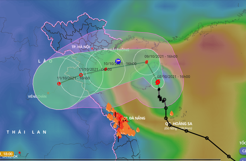 Bão số 7 liên tục đổi hướng, gây mưa to ở Bắc Trung bộ - ảnh 1