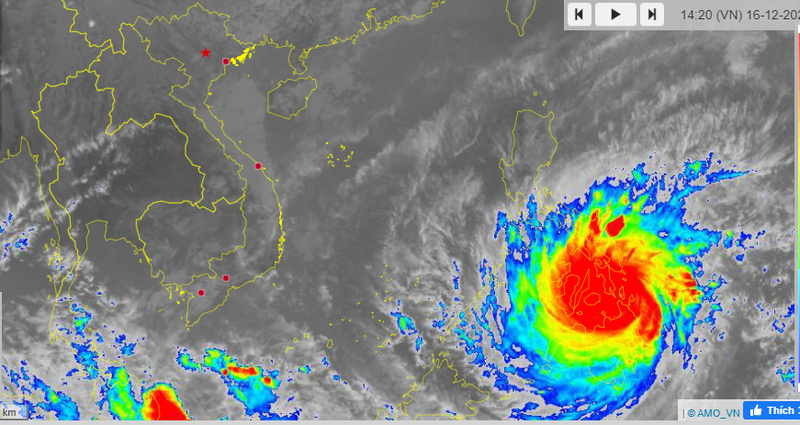 Bão RAI thành siêu bão tiến sát Biển Đông, giật cấp 17 - ảnh 1