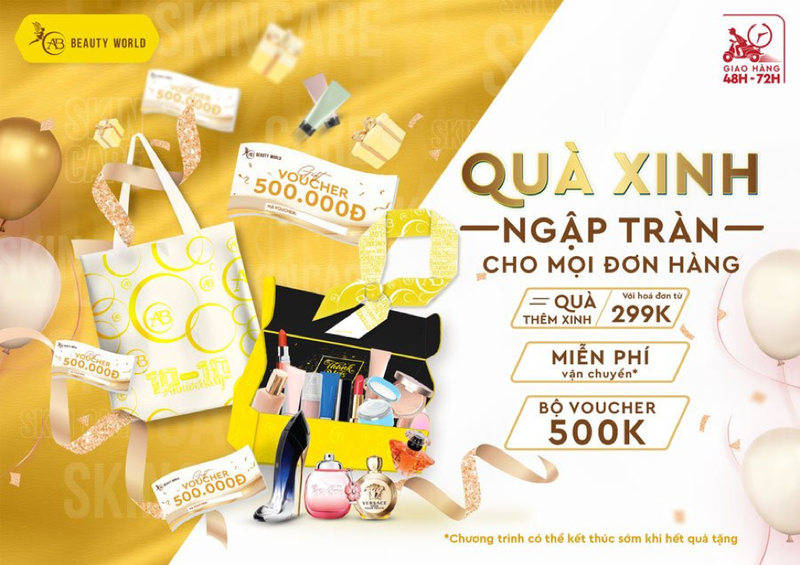 Mỹ phẩm chính hãng sale đồng giá từ 1.000 đồng mừng sinh nhật AB Beauty World - ảnh 2