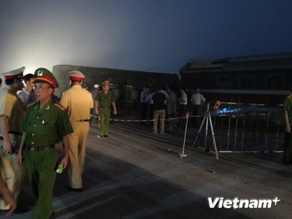 Tai nạn giao thông đường sắt nghiêm trọng ở huyện Vụ Bản - ảnh 1
