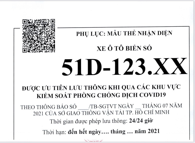 Cấp thẻ nhận diện cho các phương tiện trong thời gian thực hiện Chỉ thị 16 - ảnh 2