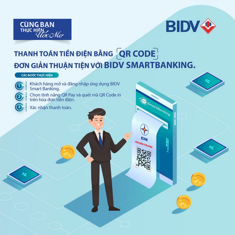 Thanh toán tiền điện đơn giản thuận tiện với BIDV Smartbanking - ảnh 1