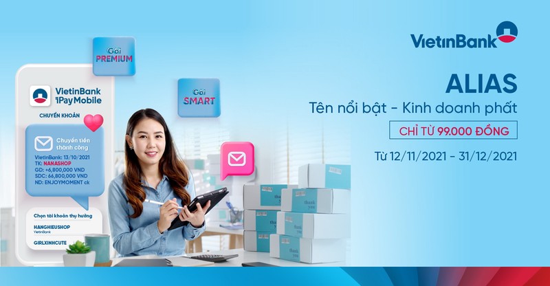 11-11 VietinBank miễn phí đặt Alias cho chủ shop - ảnh 2