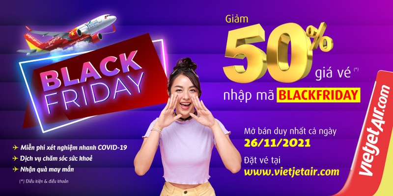 Đừng bỏ lỡ ngày hội mua sắm Black Friday với vé 0 đồng Vietjet    - ảnh 1