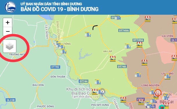 Bình Dương đưa bản đồ thông tin dịch COVID-19 vào hoạt động - ảnh 1