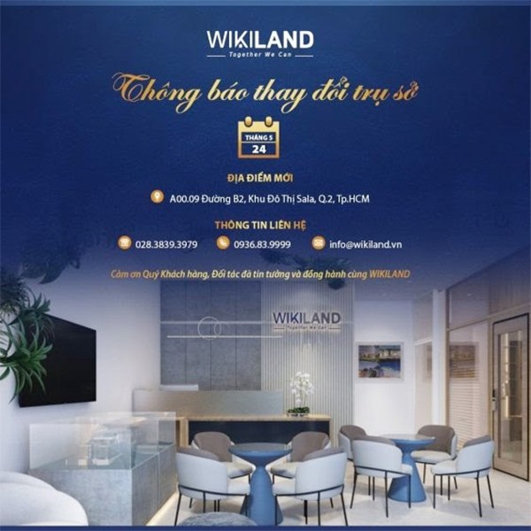 Công ty WIKILAND thông báo thay đổi trụ sở - ảnh 1