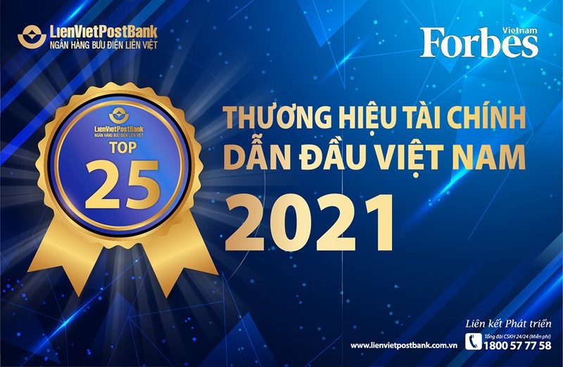 LienVietPostBank: Top 25 thương hiệu tài chính dẫn đầu Top 100 thương hiệu mạnh - ảnh 1