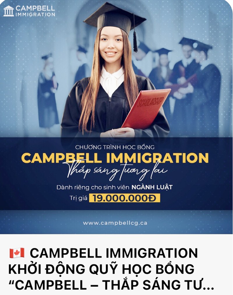 Quỹ học bổng Campbell Immigration - Mở cửa dẫn lối sinh viên luật - ảnh 1