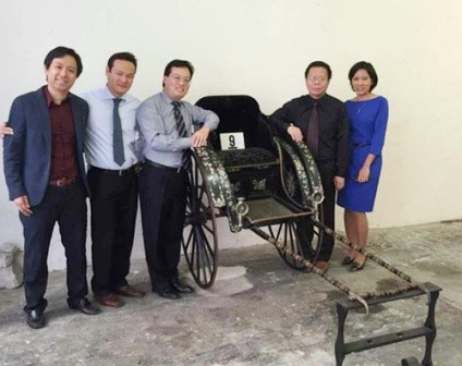 Chiếc xe kéo vua Thành Thái tại đại sứ Quán Việt Nam ở Pháp (ảnh: TS. Phan Thanh Hải cung cấp)