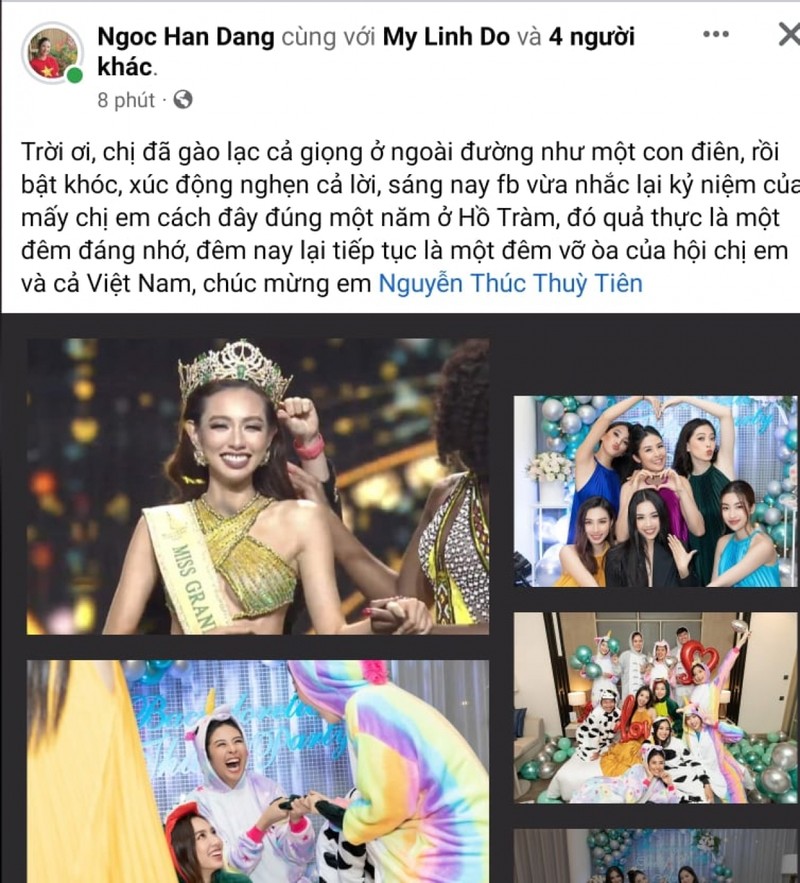 Hoa hậu, người đẹp chúc mừng Thuỳ Tiên đăng quang Miss Grand International 2021 - ảnh 8