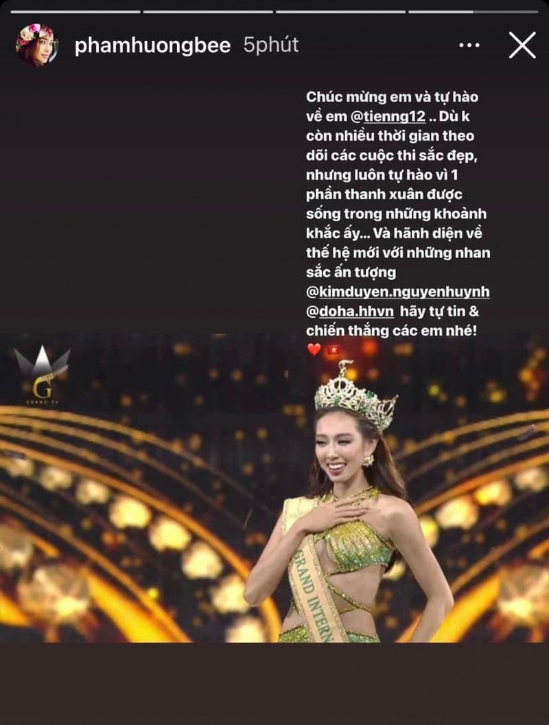 Hoa hậu, người đẹp chúc mừng Thuỳ Tiên đăng quang Miss Grand International 2021 - ảnh 6