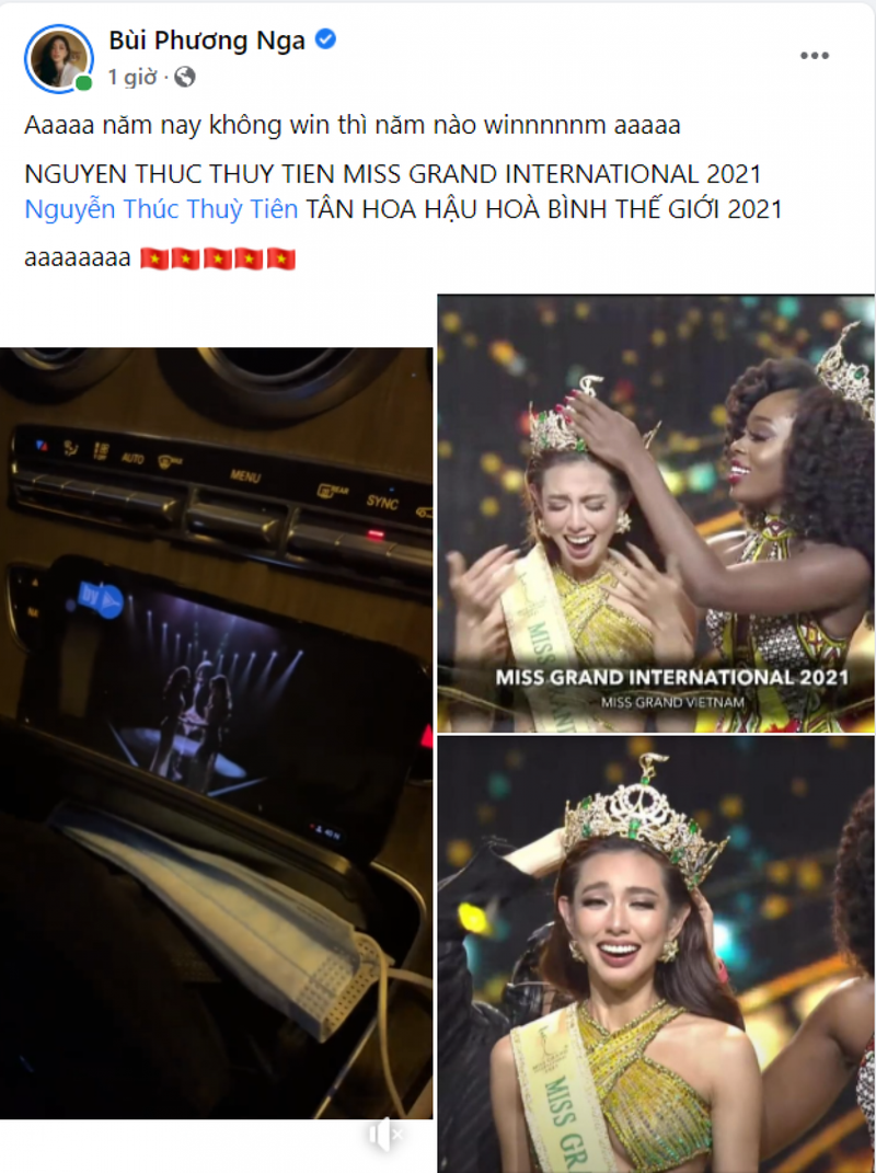 Hoa hậu, người đẹp chúc mừng Thuỳ Tiên đăng quang Miss Grand International 2021 - ảnh 13