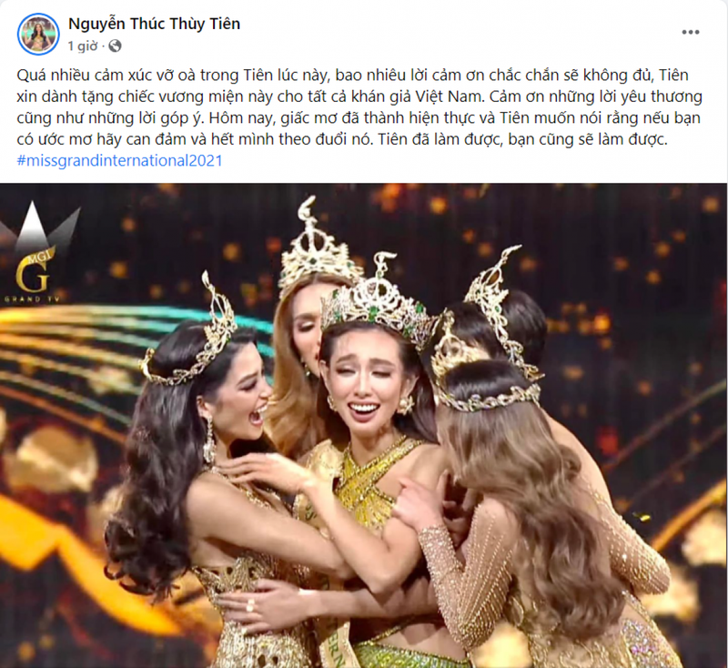 Hoa hậu, người đẹp chúc mừng Thuỳ Tiên đăng quang Miss Grand International 2021 - ảnh 15