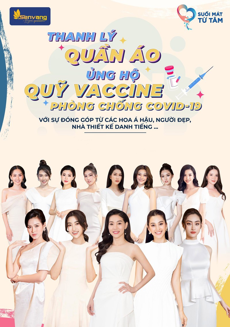 Dàn Hoa, Á hậu thanh lý quần áo ủng hộ Quỹ vaccine phòng COVID-19 - ảnh 1