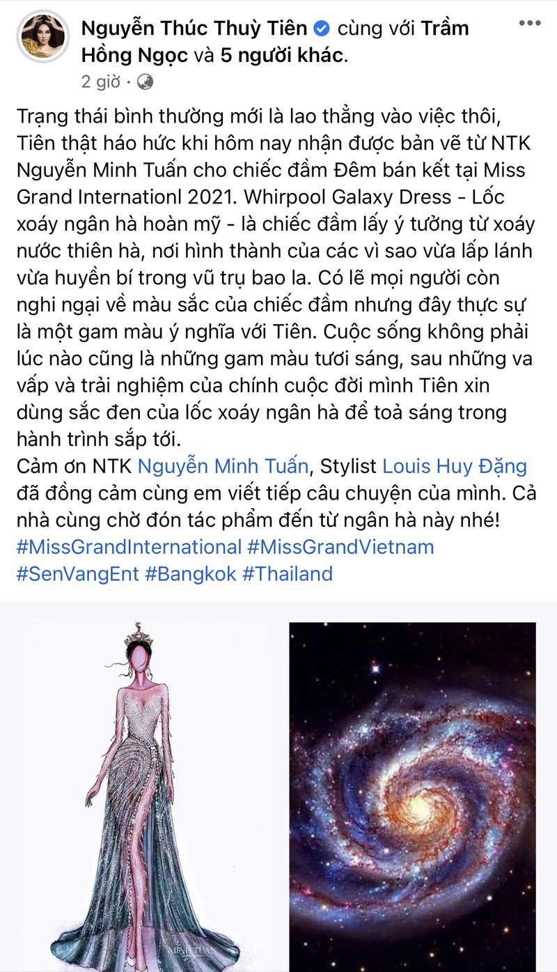 Thùy Tiên hé lộ bản vẽ trang phục bán kết 'Miss Grand International' 2021 - ảnh 4