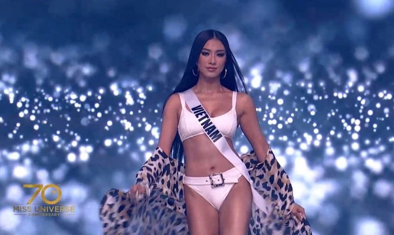 Kim Duyên diện bikini cực bốc lửa trong đêm bán kết 'Miss Universe' 2021 - ảnh 2
