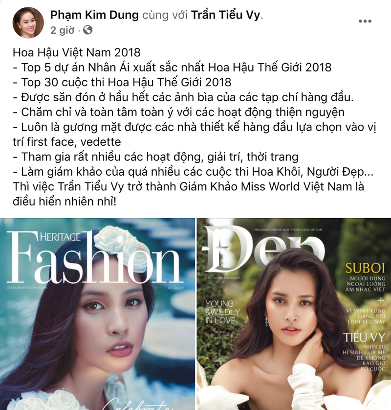 ‘Trần Tiểu Vy làm giám khảo Miss World Vietnam là hiển nhiên' - ảnh 2