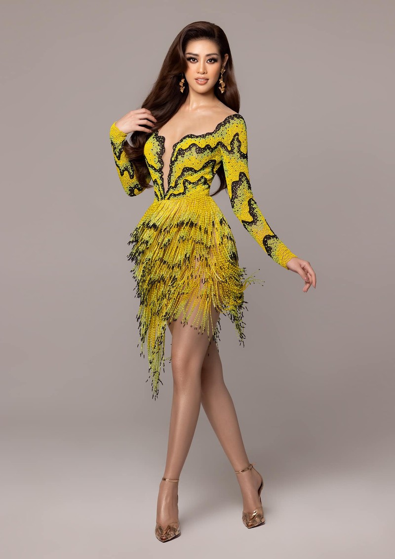 Hoa hậu Khánh Vân mặc váy ‘ruộng bậc thang’ trên đất Mỹ - ảnh 5