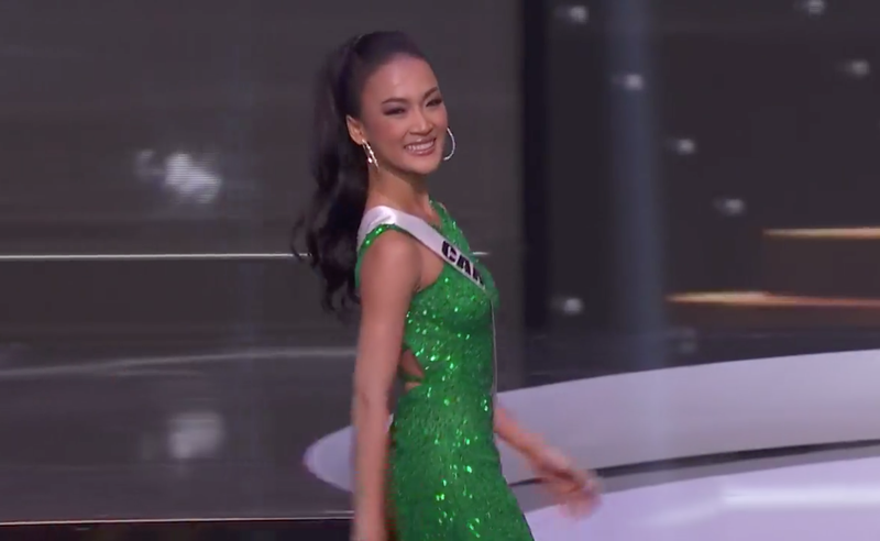 Ngắm Khánh Vân thi dạ hội tại Bán kết Miss Universe - ảnh 5