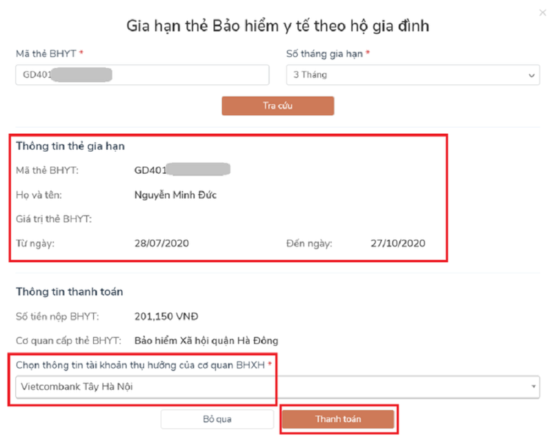 Cách gia hạn BHYT hộ gia đình online tại nhà  - ảnh 3