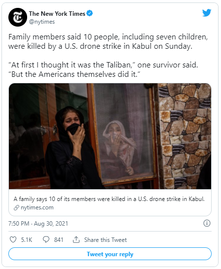 UNICEF: 7 trẻ em thiệt mạng trong vụ không kích của Mỹ nhằm vào IS ở Kabul - ảnh 1
