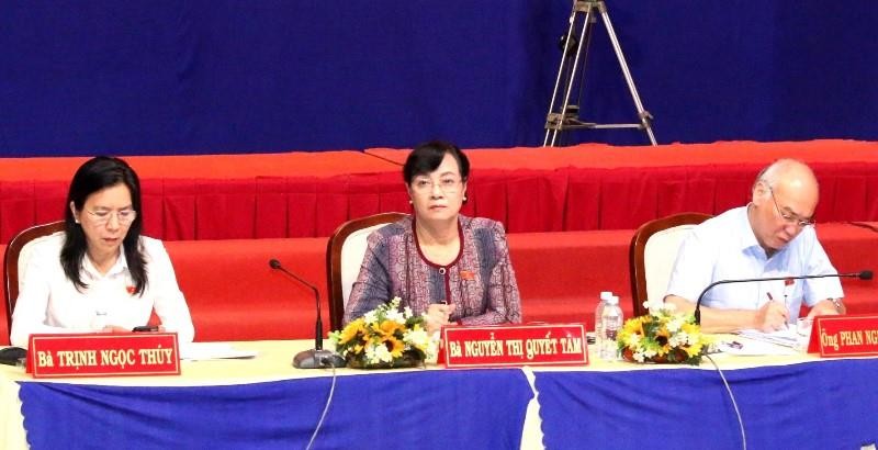 Cử tri quận 2 tiếp tục hỏi bà Quyết Tâm về vấn đề Thủ Thiêm - ảnh 1