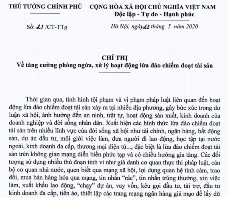 Thủ tướng yêu cầu mở đợt tấn công tội phạm lừa đảo trên mạng - ảnh 1