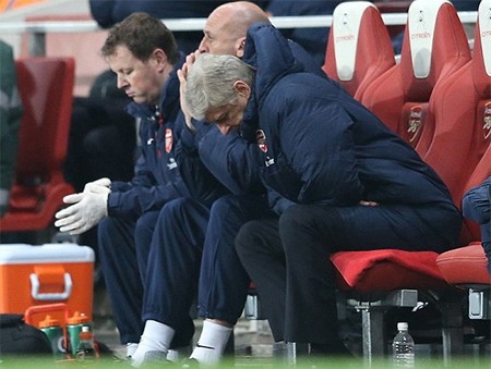 Sự thất vọng của Wenger trước màn trình diên của các học trò