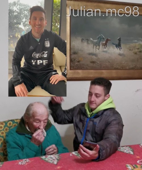 Cụ ông 100 tuổi và cháu trai bật khóc vì Messi - ảnh 4