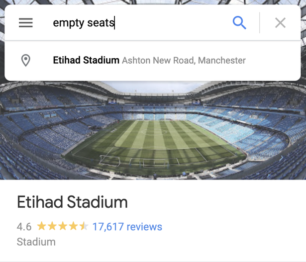 Man City trở thành nạn nhân trong trò chơi khăm của Google Maps - ảnh 2