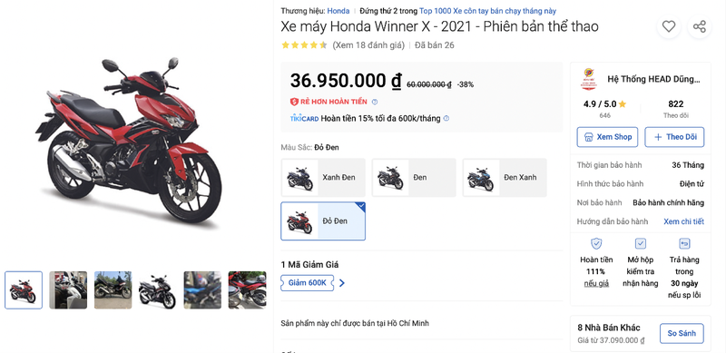 Giật mình với giá bán online của xe tay côn Honda Winner X - ảnh 1