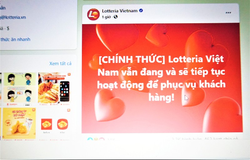 Lotteria Việt Nam khẳng định không rút khỏi thị trường - ảnh 1