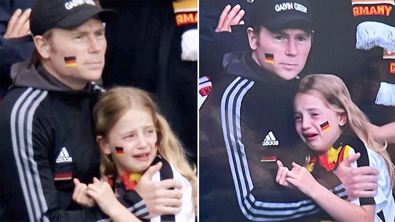 Bé gái 7 tuổi khóc khi Đức thua Anh và món quà ý nghĩa  - ảnh 1