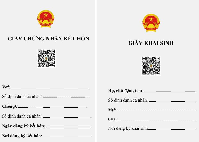 Cách nhận được bản điện tử giấy khai sinh, giấy kết hôn có mã QR - ảnh 1