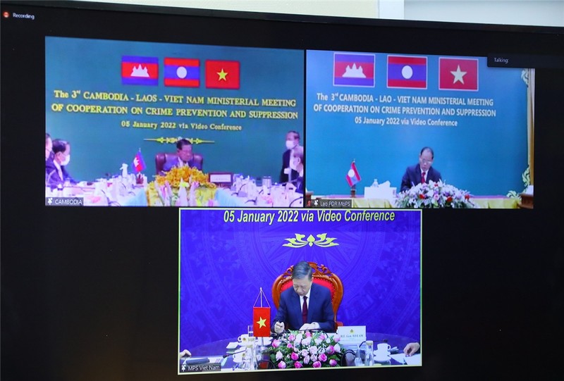 Bộ trưởng Campuchia - Lào - Việt Nam ra tuyên bố chung phòng chống tội phạm - ảnh 1