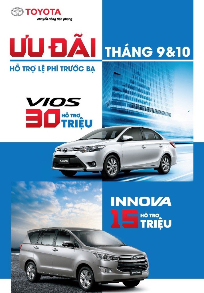 Toyota khuyến mãi lớn mua xe Vios, Innova tháng 9 và 10 - ảnh 1