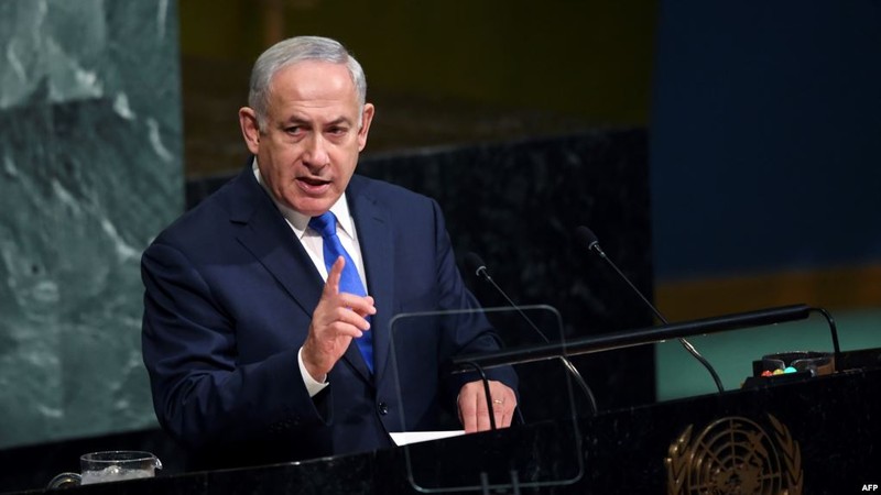Thủ tướng Israel Benjamin Netanyahu phát biểu tại Đại Hội đồng LHQ ngày 19-9. Ảnh: AFP