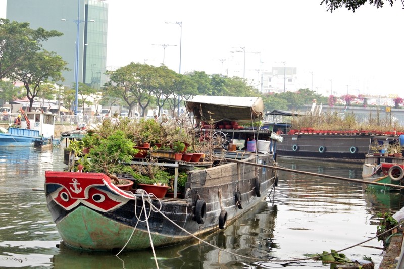 TP.HCM: Nhộn nhịp trên bến dưới thuyền chợ hoa xuân Bến Bình Đông - ảnh 4