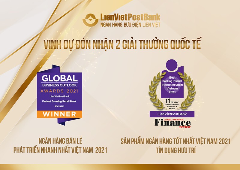 LienVietPostBank vinh dự nhận hai giải thưởng quốc tế uy tín - ảnh 1