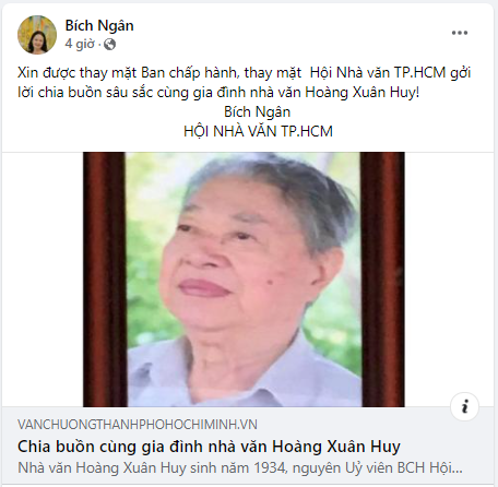 Nhà văn Hoàng Xuân Huy- tác giả “Ngọn hải đăng vĩnh cửu” qua đời  - ảnh 3